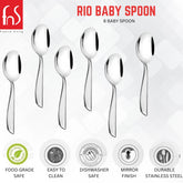 Montavo by FnS stainless steel Rio 6 Pcs Baby Spoon Set